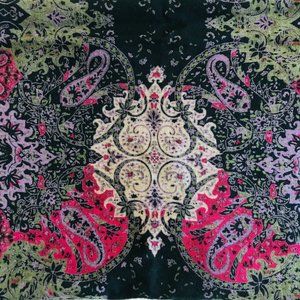 Etro Paisley Print Frayed Edge Scarf
